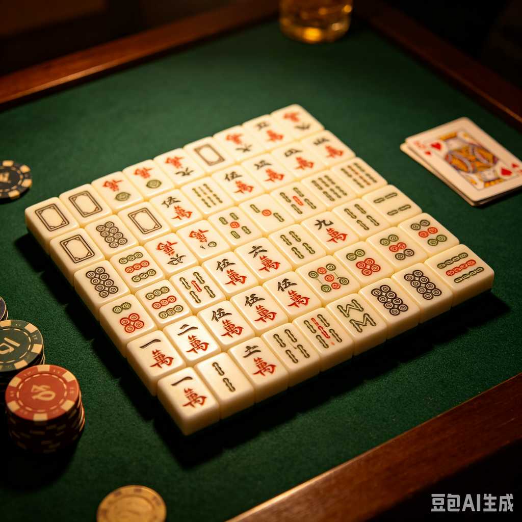 antique style mahjong set